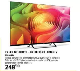 Tv Led 43"-TDT2/C-4K Uhd Qled Smartv