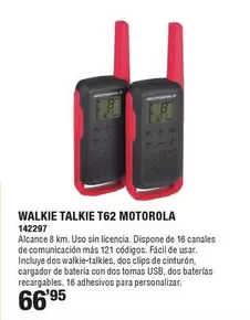 Motorola - Walkie Talkie T62