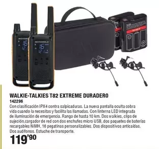 Motorola - Walkie-Talkies T82 Extreme Duradero