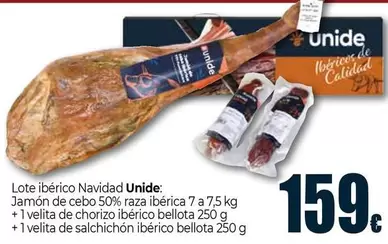 Unide - Lote Ibérico Navidad Jamon De Cebo 50% Raza Ibérica