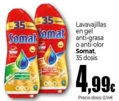 Somat - Lavavajillas En Gel Anti-Grasa O Anti-Olor