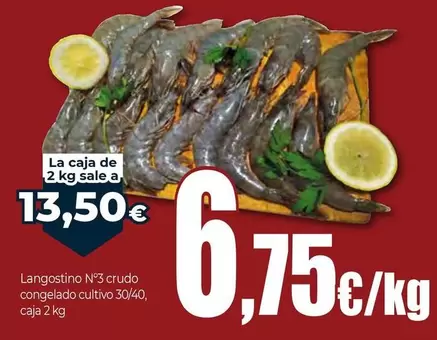 Langostino Crudo Congelado Cultivo
