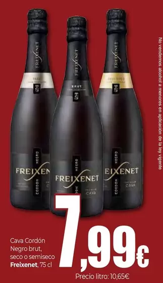 Freixenet - Cava Cordón Negro Brut, Seco O Semidesco
