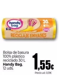 Handy Bag - Bolsa De Basura 100% Plástico Reciclado 30 L