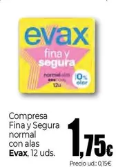 Evax - Compresa Fina Y Segura Normal Con Alas