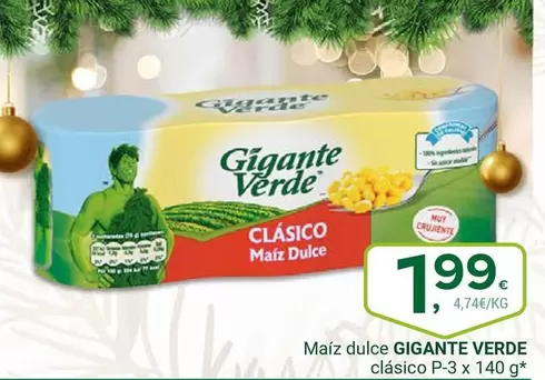 Gigante Verde - Maiz Dulce Clasico