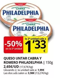 Philadelphia - Queso Untar Cabra Y Romero