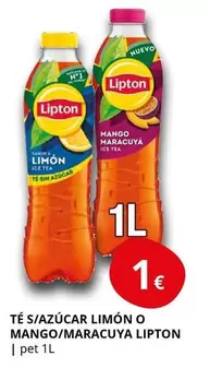 Lipton - Té S/Azucar Limón O Mango/Maracuya