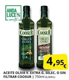 Coosur - Aceite Oliva V. Extra G. Selec. O Sin Filtrar