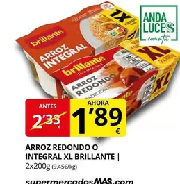 Brillante - Arroz Redondo O Integral Xl