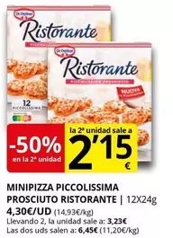 Ristorante - Minipizza Piccolissima Prosciutto