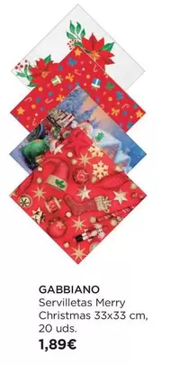Gabbiano - Servilletas Merry Christmas