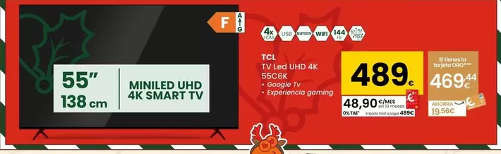 TCL - Tv Led UHD 4K 55C6K
