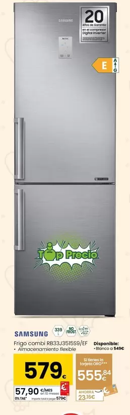 Samsung - Frigo Combi RB33J3515S9/EF