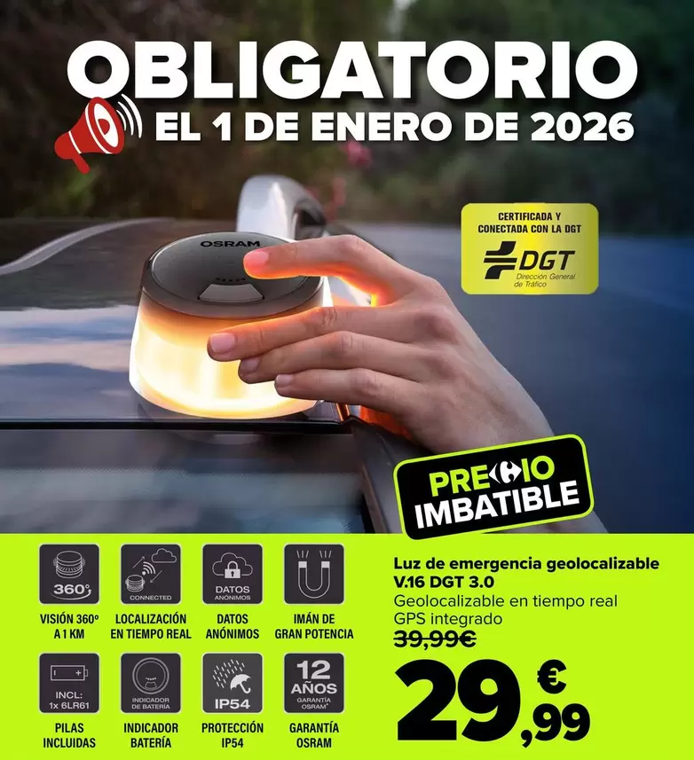 Luz De Emergencia Geolocalizable V.16 Flashmate DGT 3.0