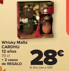 Cardhu - Whisky Malta + 2 Vasos De Regalo