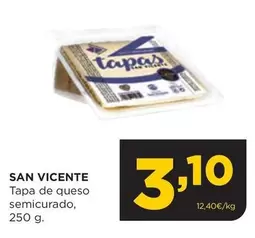 San Vicente - Tapa De Queso Semicurado