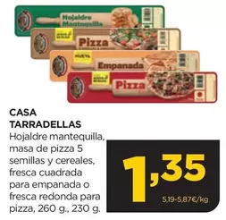 Casa Tarradellas - Hojaldre Mantequilla, Masa De Pizza 5 Semillas Y Cereales