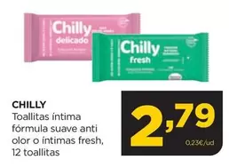 Chilly - Toallitas Íntima Fórmula Suave Anti Olor O Íntimas Fresh