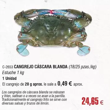 Cangrejo Cascara Blanda