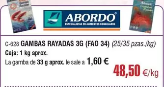 abordo - Gambas Rayadas 3g (fao 34)