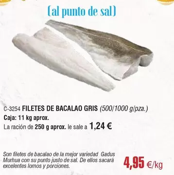 Filetes De Bacalao Gris