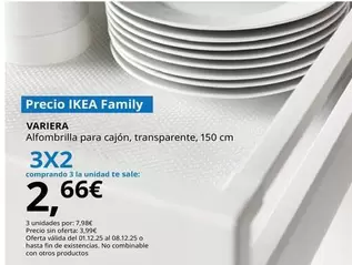 Variera - Alfombrilla Para Cajón, Transparente, 150 Cm