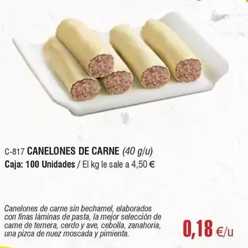 Canelones De Carne