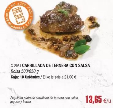 Carrillada De Ternera Con Salsa