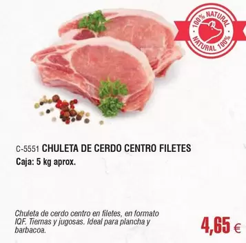 Ideal - Chuleta De Cerdo Centro Filetes
