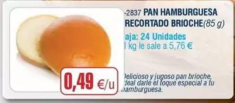 Pan Hamburguesa Recortado Brioche