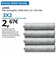 Ladda - Pila Recargable, Hr03 Aaa 1,2v, 750 Mah