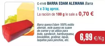 Edam - Barra Alemana