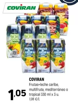 coviran - Frutas+leche Caribe, Multifruta, Mediterráneo O Tropical