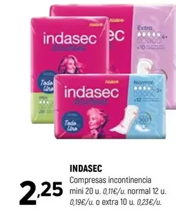 Indasec - Compresas Incontinencia Mini
