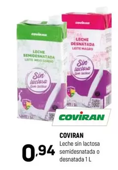 coviran - Leche Sin Lactosa Semidesnatada O Desnatada