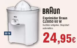 Braun - Exprimidor Cjj3050 60 W