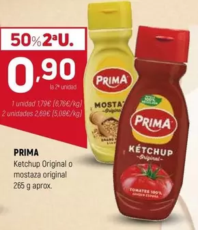Prima - Ketchup Original O Mostaza Original