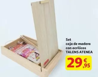 Set Caja De Madera Con Acrílicos