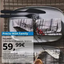 Tillagd - Cubertería 24 Piezas, Negro