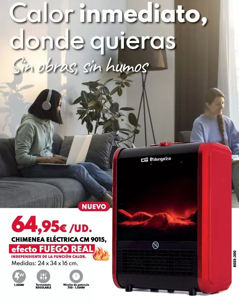 Orbegozo - Chimenea Eléctrica Cm 9015