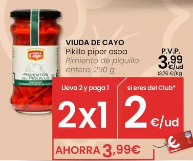 Viuda De Cayo - Pimiento De Piquillo Entero