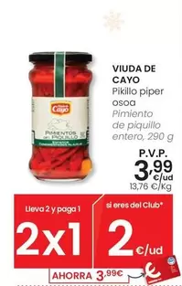 Viuda De Cayo - Pimiento De Piquillo Entero