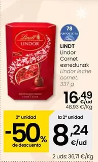 Lindt - Lindor Leche Cornet