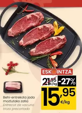 Entrecot De Vacuno Trozo Precortado