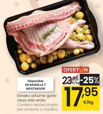 Cordero Lechal Limpio Por Enteros O Medios