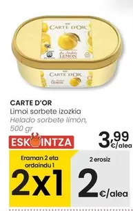Carte D'Or - Helado Sorbete Limón
