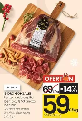Isidro Gonzalez - Jamón De Cebo Ibérico, 50% Raza Ibérica