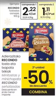 Recondo - Tostadas Canapé