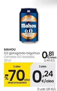 Mahou - Cerveza 0.0 Tostada